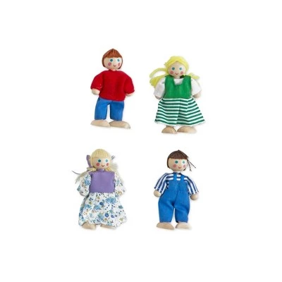 Melissa & Doug Melissa & Doug Take-Along Wooden Doorbell Dollhouse - Doorbell Sounds, Keys, 4 Poseable Wooden Dolls 9 Melissa & Doug Melissa & Doug Take-Along Wooden Doorbell Dollhouse - Doorbell Sounds, Keys, 4 Poseable Wooden Dolls - Image 8