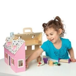 Melissa & Doug Fold and Go Wooden Dollhouse With 2 Dolls and Wooden Furniture -Melissa & Doug Sales 2022 unnamed file 1021