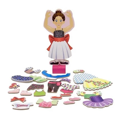 Melissa & Doug Melissa & Doug Deluxe Nina Ballerina Magnetic Dress-Up Wooden Doll With 27pc of Clothing 3 Melissa & Doug Melissa & Doug Deluxe Nina Ballerina Magnetic Dress-Up Wooden Doll With 27pc of Clothing - Image 2