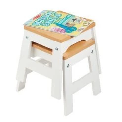 Melissa & Doug Melissa & Doug Wooden Stools - Set of 2 - White/Natural 4 Melissa & Doug Melissa & Doug Wooden Stools - Set of 2 - White/Natural -Melissa & Doug Sales 2022 unnamed file 1267