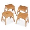 Melissa & Doug Melissa & Doug Wooden Stools - Set of 4 - Natural -Melissa & Doug Sales 2022 unnamed file 1272