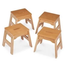 Melissa & Doug Melissa & Doug Wooden Stools - Set of 4 - Natural