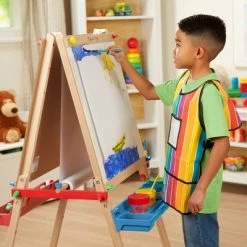 Melissa & Doug Melissa & Doug Deluxe Standing Art Easel - Dry-Erase Board, Chalkboard, Paper Roller