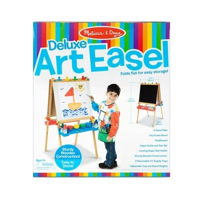 Melissa & Doug Melissa & Doug Deluxe Standing Art Easel - Dry-Erase Board, Chalkboard, Paper Roller 3 Melissa & Doug Melissa & Doug Deluxe Standing Art Easel - Dry-Erase Board, Chalkboard, Paper Roller - Image 2
