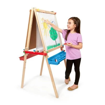 Melissa & Doug Melissa & Doug Deluxe Standing Art Easel - Dry-Erase Board, Chalkboard, Paper Roller 8 Melissa & Doug Melissa & Doug Deluxe Standing Art Easel - Dry-Erase Board, Chalkboard, Paper Roller - Image 7