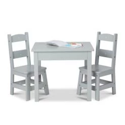 Melissa & Doug Melissa & Doug Wooden Table & Chairs - Gray
