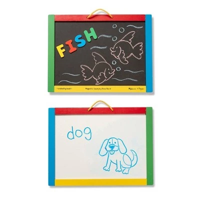 Melissa & Doug Melissa & Doug Magnetic Chalkboard and Dry-Erase Board With 36 Magnets 6 Melissa & Doug Melissa & Doug Magnetic Chalkboard and Dry-Erase Board With 36 Magnets - Image 4