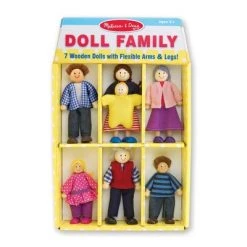 Melissa & Doug Melissa & Doug 7-Piece Poseable Wooden Doll Family for Dollhouse (2-4 inches each) -Melissa & Doug Sales 2022 unnamed file 1429