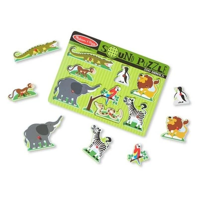 Melissa & Doug Melissa And Doug Zoo Animals Wooden Peg Sound Puzzle 8pc 3 Melissa & Doug Melissa And Doug Zoo Animals Wooden Peg Sound Puzzle 8pc - Image 2