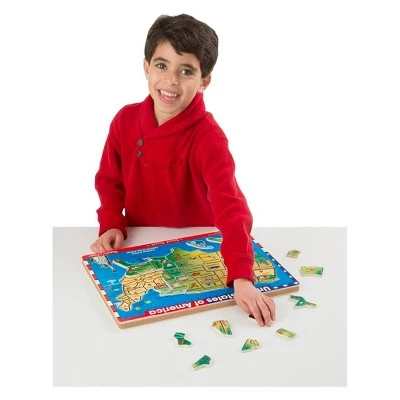 Melissa & Doug Melissa & Doug USA Map Sound Puzzle - Wooden Peg Puzzle With Sound Effects (40pc) 4 Melissa & Doug Melissa & Doug USA Map Sound Puzzle - Wooden Peg Puzzle With Sound Effects (40pc) - Image 2
