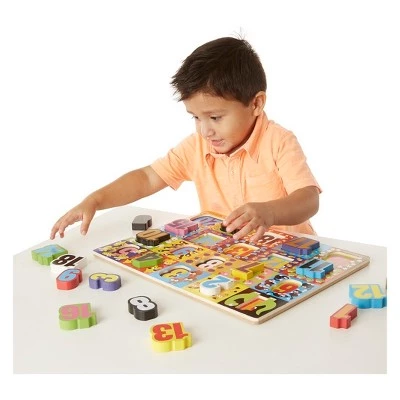 Melissa & Doug Melissa & Doug Jumbo Numbers Wooden Chunky Puzzle (20pc) 4 Melissa & Doug Melissa & Doug Jumbo Numbers Wooden Chunky Puzzle (20pc) - Image 2