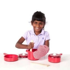 Melissa & Doug Melissa & Doug Deluxe Wooden Kitchen Accessory Set - Pots & Pans (8pc) -Melissa & Doug Sales 2022 unnamed file 1722