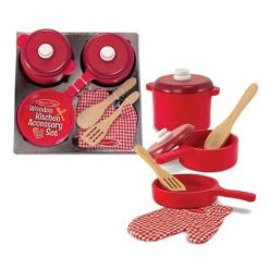 Melissa & Doug Melissa & Doug Deluxe Wooden Kitchen Accessory Set - Pots & Pans (8pc) -Melissa & Doug Sales 2022 unnamed file 1723