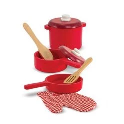 Melissa & Doug Melissa & Doug Deluxe Wooden Kitchen Accessory Set - Pots & Pans (8pc) -Melissa & Doug Sales 2022 unnamed file 1725