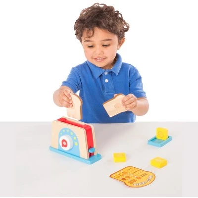 Melissa & Doug Melissa & Doug Bread and Butter Toaster Set (9pc) - Wooden Play Food and Kitchen Accessories 4 Melissa & Doug Melissa & Doug Bread and Butter Toaster Set (9pc) - Wooden Play Food and Kitchen Accessories - Image 2