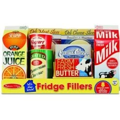 Melissa & Doug Melissa & Doug Fridge Groceries Play Food Cartons (8pc) - Toy Kitchen Accessories