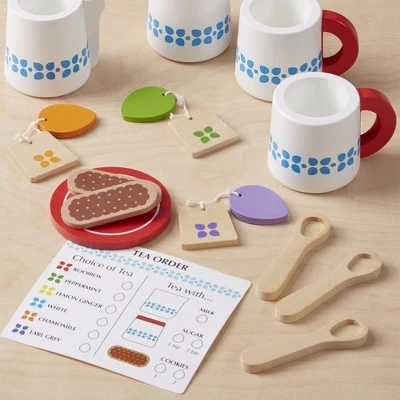 Melissa & Doug Melissa & Doug 22-Piece Steep and Serve Wooden Tea Set - Play Food and Kitchen Accessories 5 Melissa & Doug Melissa & Doug 22-Piece Steep and Serve Wooden Tea Set - Play Food and Kitchen Accessories - Image 3