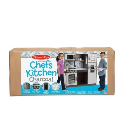 Melissa & Doug Melissa & Doug Chef's Kitchen Pretend Play Set - Charcoal 4 Melissa & Doug Melissa & Doug Chef's Kitchen Pretend Play Set - Charcoal - Image 2