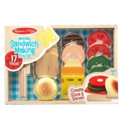 Melissa & Doug Melissa & Doug Wooden Sandwich-Making Pretend Play Food Set -Melissa & Doug Sales 2022 unnamed file 1779