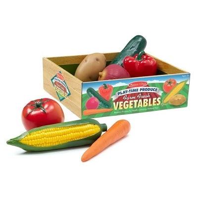 Melissa & Doug Melissa & Doug Playtime Produce Vegetables Play Food Set With Crate (7pc) 4 Melissa & Doug Melissa & Doug Playtime Produce Vegetables Play Food Set With Crate (7pc) - Image 2