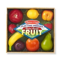 Melissa & Doug Melissa & Doug Playtime Produce Fruits Play Food Set With Crate (9pc)