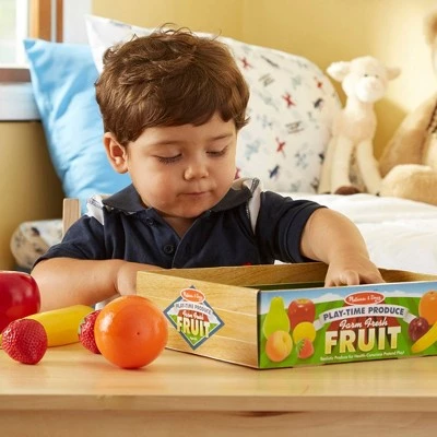 Melissa & Doug Melissa & Doug Playtime Produce Fruits Play Food Set With Crate (9pc) 4 Melissa & Doug Melissa & Doug Playtime Produce Fruits Play Food Set With Crate (9pc) - Image 2