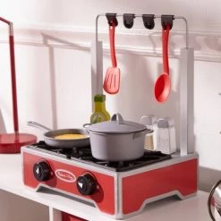 Melissa & Doug Melissa & Doug 17-Piece Deluxe Wooden Cooktop Set With Wooden Play Food, Durable Pot and Pan