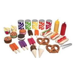 Melissa & Doug Melissa & Doug Wooden Snacks and Sweets Food Cart - 40+ Play Food pc, Reversible Awning -Melissa & Doug Sales 2022 unnamed file 1845