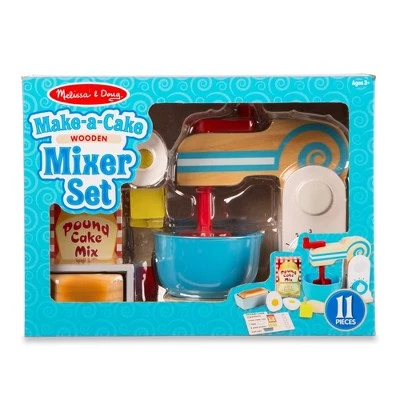Melissa & Doug Melissa & Doug Wooden Make-a-Cake Mixer Set (11pc) - Play Food and Kitchen Accessories 4 Melissa & Doug Melissa & Doug Wooden Make-a-Cake Mixer Set (11pc) - Play Food and Kitchen Accessories - Image 2