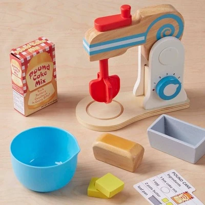 Melissa & Doug Melissa & Doug Wooden Make-a-Cake Mixer Set (11pc) - Play Food and Kitchen Accessories 10 Melissa & Doug Melissa & Doug Wooden Make-a-Cake Mixer Set (11pc) - Play Food and Kitchen Accessories - Image 8
