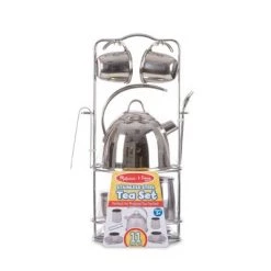 Melissa & Doug Melissa & Doug Stainless Steel Pretend Play Tea Set and Storage Rack (11pc) -Melissa & Doug Sales 2022 unnamed file 1971