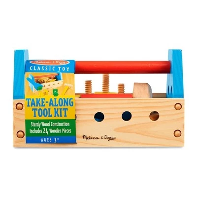 Melissa & Doug Melissa & Doug Take-Along Tool Kit Wooden Construction Toy (24pc) 3 Melissa & Doug Melissa & Doug Take-Along Tool Kit Wooden Construction Toy (24pc) - Image 2