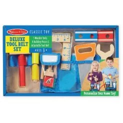 Melissa & Doug Melissa & Doug Deluxe Tool Belt Set - 5 Wooden Tools, 8 Building pc, Adjustable Belt -Melissa & Doug Sales 2022 unnamed file 2112