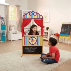 Melissa & Doug Melissa & Doug Deluxe Puppet Theater - Sturdy Wooden Construction