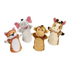 Melissa & Doug Melissa & Doug Zoo Friends Hand Puppets 4pk - Elephant, Giraffe, Tiger, and Monkey -Melissa & Doug Sales 2022 unnamed file 2147