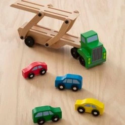Melissa & Doug Melissa & Doug Car Carrier Truck and Cars Wooden Toy Set With 1 Truck and 4 Cars -Melissa & Doug Sales 2022 unnamed file 2209