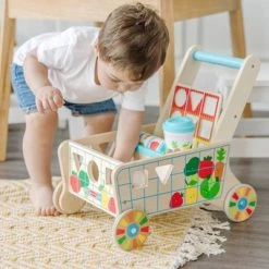 Melissa & Doug Melissa & Doug Wooden Shape Sorting Grocery Cart Push Toy and Puzzles -Melissa & Doug Sales 2022 unnamed file 2215