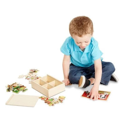 Melissa & Doug Melissa & Doug Farm 4-in-1 Wooden Jigsaw Puzzles in a Storage Box (48pc total) 2 Melissa & Doug Melissa & Doug Farm 4-in-1 Wooden Jigsaw Puzzles in a Storage Box (48pc total)