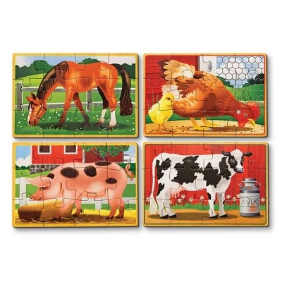Melissa & Doug Melissa & Doug Farm 4-in-1 Wooden Jigsaw Puzzles in a Storage Box (48pc total) 6 Melissa & Doug Melissa & Doug Farm 4-in-1 Wooden Jigsaw Puzzles in a Storage Box (48pc total) - Image 5