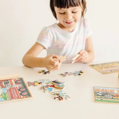 Melissa & Doug Melissa & Doug Vehicles 4-in-1 Wooden Jigsaw Puzzles in a Storage Box - 49pc 5 Melissa & Doug Melissa & Doug Vehicles 4-in-1 Wooden Jigsaw Puzzles in a Storage Box - 49pc - Image 4