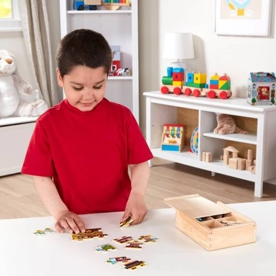 Melissa & Doug Melissa & Doug Vehicles 4-in-1 Wooden Jigsaw Puzzles in a Storage Box - 49pc 7 Melissa & Doug Melissa & Doug Vehicles 4-in-1 Wooden Jigsaw Puzzles in a Storage Box - 49pc - Image 6