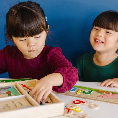 Melissa & Doug Melissa & Doug See & Spell Wooden Educational Toy With 8 Double-Sided Spelling Boards and 64 Letters 4 Melissa & Doug Melissa & Doug See & Spell Wooden Educational Toy With 8 Double-Sided Spelling Boards and 64 Letters - Image 2