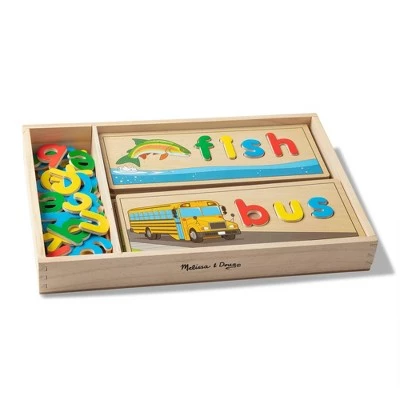 Melissa & Doug Melissa & Doug See & Spell Wooden Educational Toy With 8 Double-Sided Spelling Boards and 64 Letters 7 Melissa & Doug Melissa & Doug See & Spell Wooden Educational Toy With 8 Double-Sided Spelling Boards and 64 Letters - Image 5