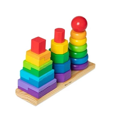 Melissa & Doug Melissa & Doug Geometric Stacker - Wooden Educational Toy 8 Melissa & Doug Melissa & Doug Geometric Stacker - Wooden Educational Toy - Image 6
