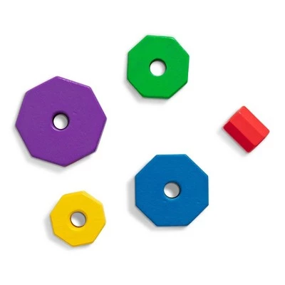 Melissa & Doug Melissa & Doug Geometric Stacker - Wooden Educational Toy 9 Melissa & Doug Melissa & Doug Geometric Stacker - Wooden Educational Toy - Image 7