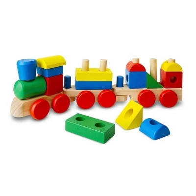 Melissa & Doug Melissa & Doug Stacking Train - Classic Wooden Toddler Toy (18pc) 6 Melissa & Doug Melissa & Doug Stacking Train - Classic Wooden Toddler Toy (18pc) - Image 4