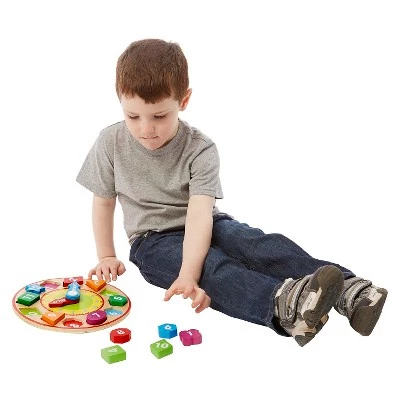 Melissa & Doug Melissa & Doug Shape Sorting Clock - Wooden Educational Toy 4 Melissa & Doug Melissa & Doug Shape Sorting Clock - Wooden Educational Toy - Image 2