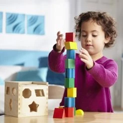 Melissa & Doug Melissa & Doug Shape Sorting Cube - Classic Wooden Toy With 12 Shapes