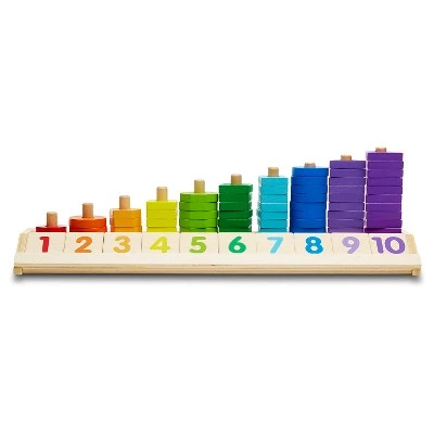 Melissa & Doug Melissa & Doug Counting Shape Stacker - Wooden Educational Toy With 55 Shapes and 10 Number Tiles 5 Melissa & Doug Melissa & Doug Counting Shape Stacker - Wooden Educational Toy With 55 Shapes and 10 Number Tiles - Image 3