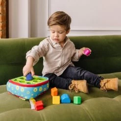 Melissa & Doug Melissa & Doug K's Kids Take-Along Shape Sorter Baby Toy With 2-Sided Activity Bag and 9 Textured Shape Blocks -Melissa & Doug Sales 2022 unnamed file 2366